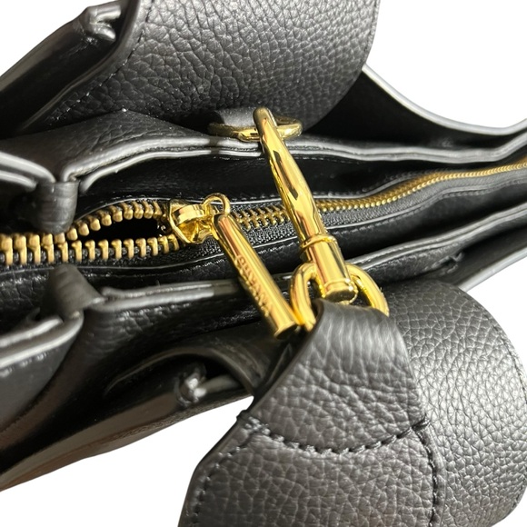 Cuyana Mila Satchel Black Italian Leather Work Travel Laptop Tote Bag - Picture 13 of 15